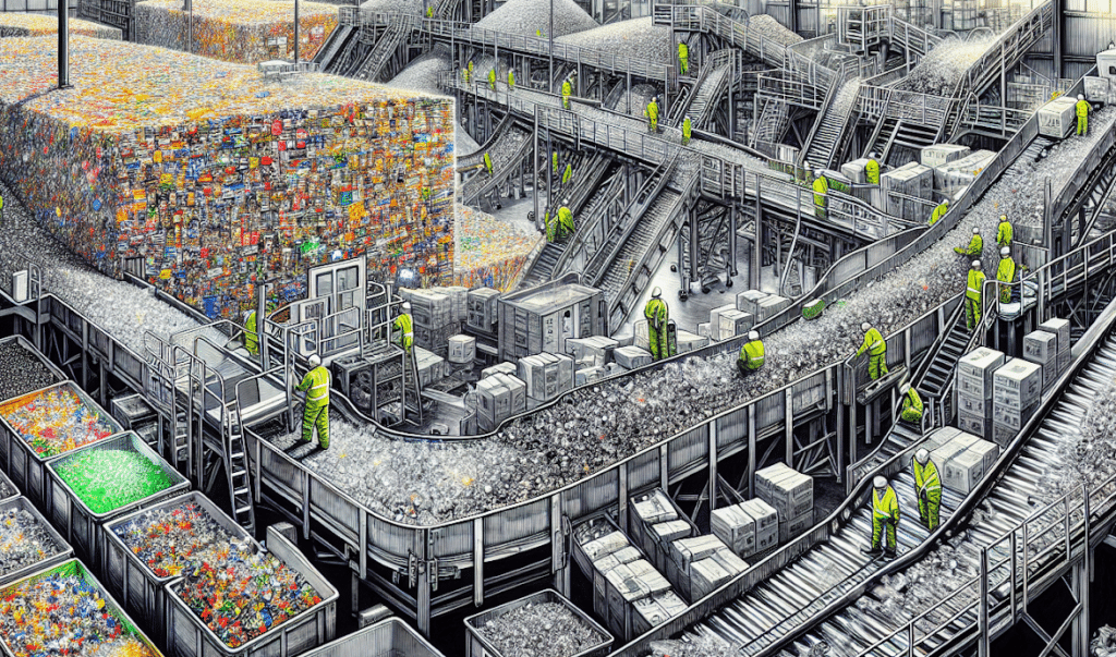 Illustration of a recycling facility in Oakland, CA