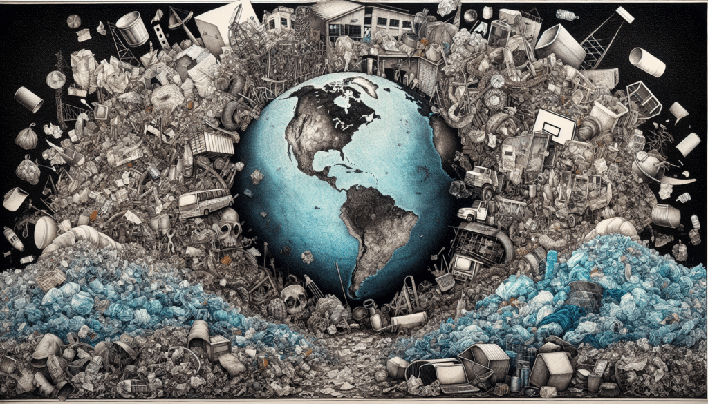 Illustration of global waste generation