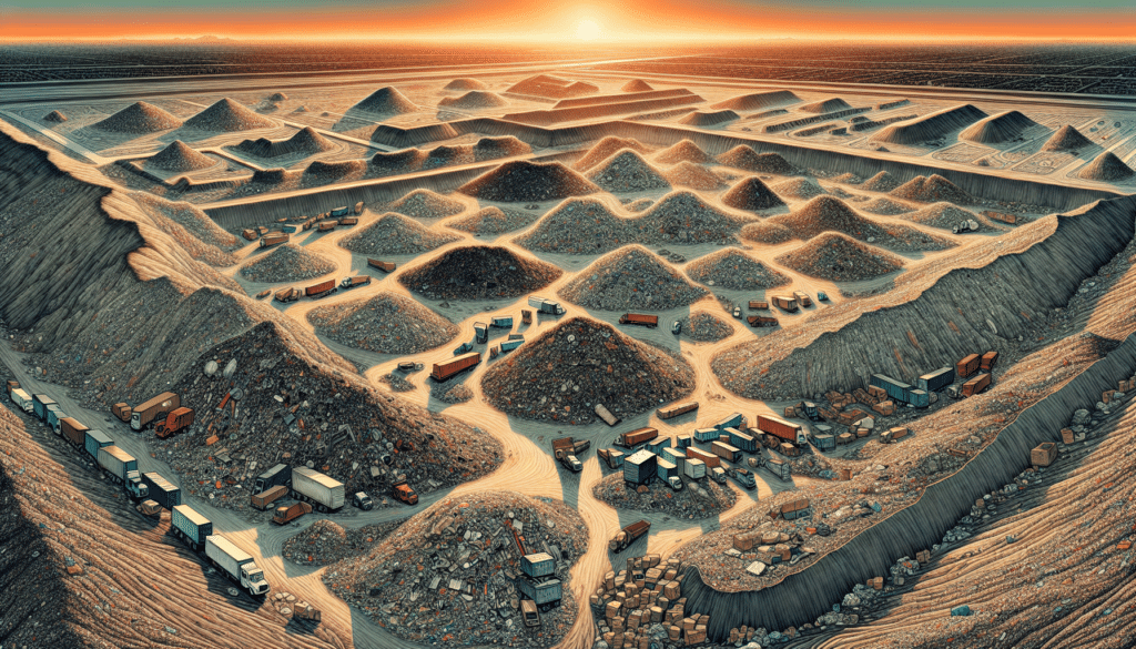 Illustration of a landfill site in Tucson AZ