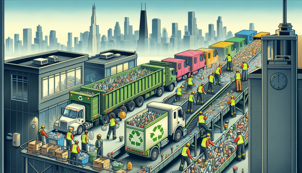 Illustration of recycling collection in Charlotte