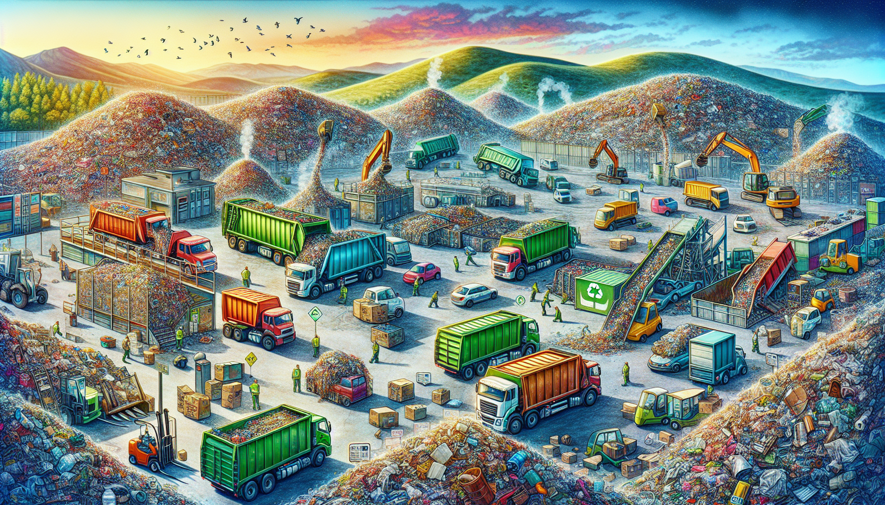 Illustration of a landfill site in Reno, NV