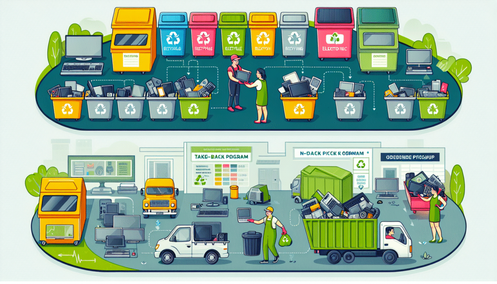 Illustration of e-waste collection services