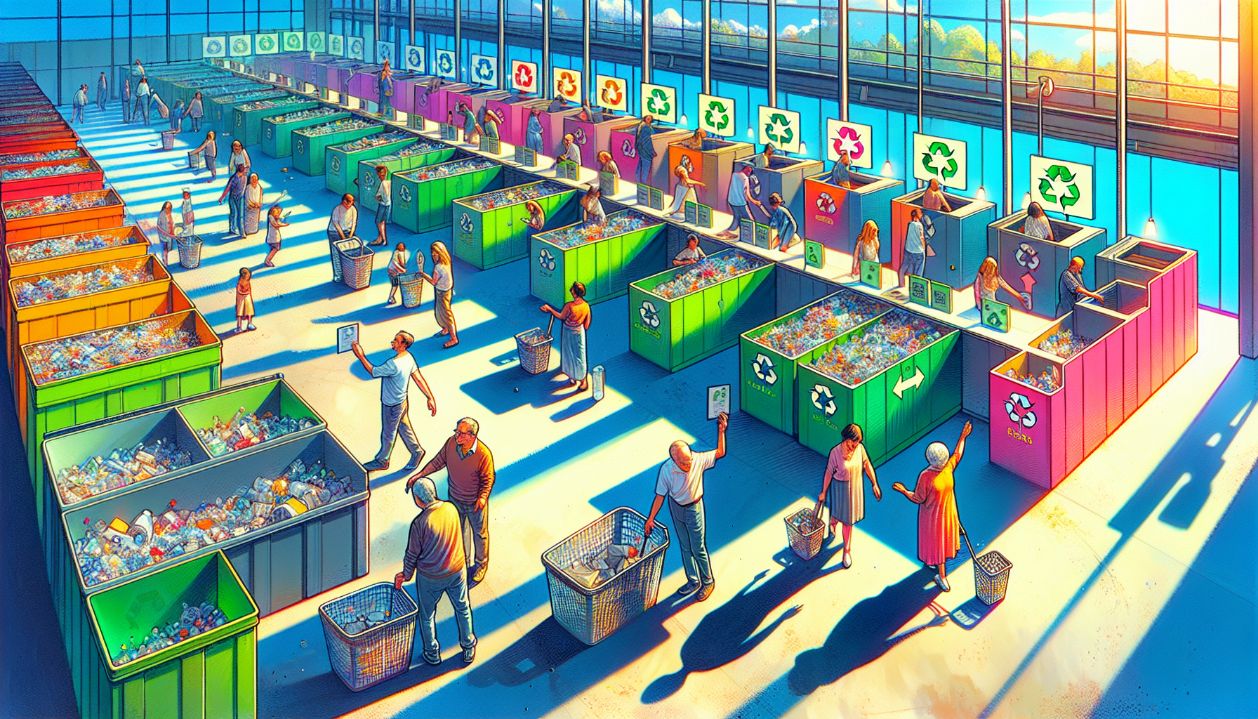 Illustration of recycling center in Riverside, CA