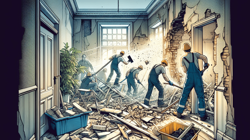 Illustration of interior demolition