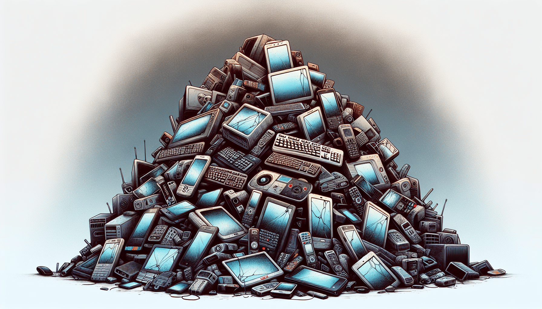 Illustration of electronic waste