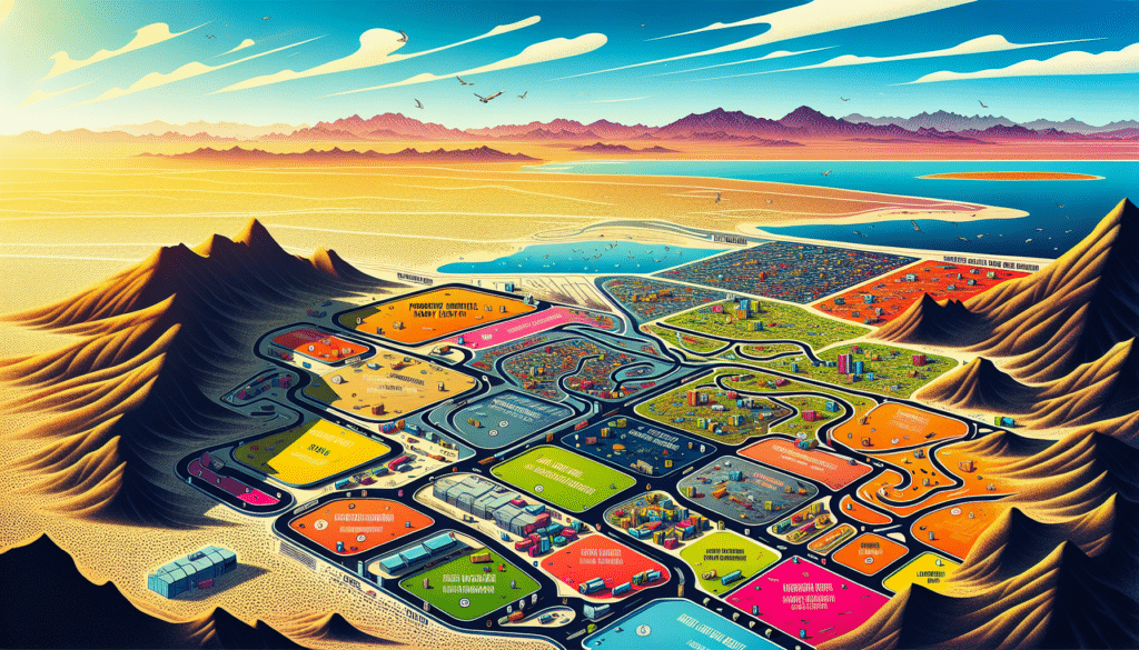 An illustration depicting primary landfills in Las Vegas, NV, showcasing various waste disposal sites.