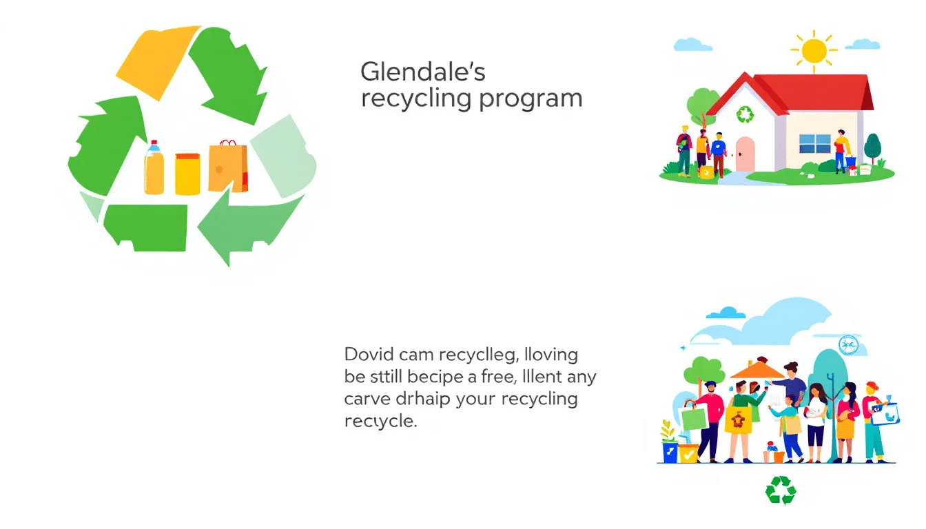 Overview of Glendale's recycling program, showcasing various recyclables.